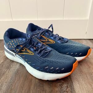 Brooks Men's Glycerin GTS 20 Supportive Running Shoes in Blue/ Orange Sz 14 WIDE
